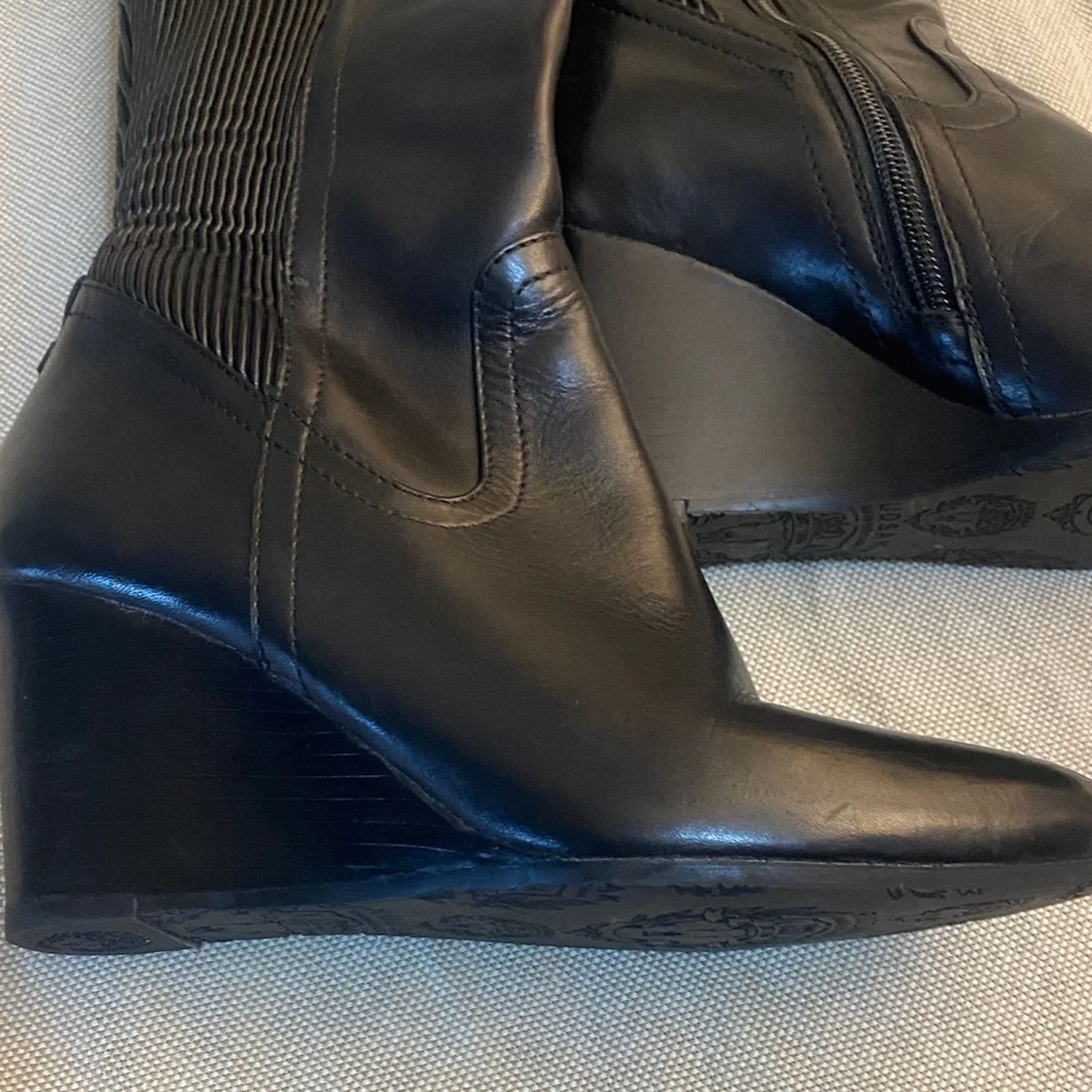 Rudsak Black Wedge Knee-High Boots - Picture 3 of 4